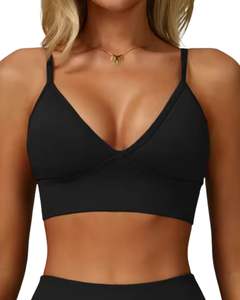 Ensemble de soutien-gorge sans couture et short taille haute pour femme, noir, doux, extensible, respirant, vêtements de sport, vêtements de fitness - Product Image 1