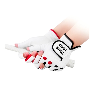 Gants de golf personnalisés à doigts ouverts en cuir Cabretta extensible, respirants, perforés, avec fermeture Velcro flexible VN - Product Image 4