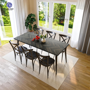 Thien Phat Solid Acacia Wood Chevron Butcher Block Countertop Oil Finish Grade BC 25x96inches Made Vietnam Durable Moisture - Product Image 3