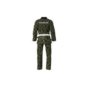 Custom Camouflage BJJ Kimono Unisex Cotton Jiu Jitsu Suit With <b>Name</b> Print Back Regular Fit Adult Martial Arts Wear - Product Image 4