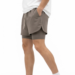 Shorts de bain pour hommes personnalisés, écologiques, imperméables, respirants, coupe-vent, séchage rapide, légers, en Spandex/Polyester, pour sports d'été - Product Image 2