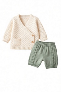 Infant Winter Apparel <b>Bundle</b> Soft <b>Baby</b> Knit Clothing Comfortable Warm Outfit For Newborn Custom Logo Supply - Product Image 5