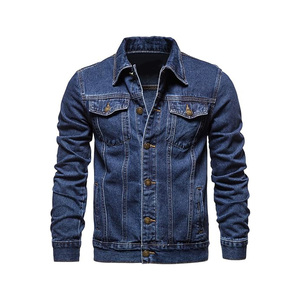 Veste en jean décontractée bleue délavée pour homme, col rabattu, boutonnage simple, manches longues, vêtement d'extérieur printemps - Product Image 5
