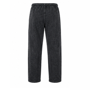 Wholesale Acid Wash Cotton Trousers Custom <b>Vintage</b> Washed <b>Pants</b> Relaxed Fit Casual Streetwear Joggers Apparel Manufacturer - Product Image 4
