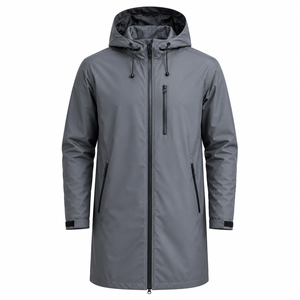 Chaqueta Larga Impermeable con Capucha para Hombre, Transpirable, para Viajes al Aire Libre, Parka Unisex, Ropa Exterior Impermeable, Fábrica OEM ODM - Product Image 3