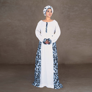 Rayon Kaftan Modest <b>Eid</b> Evening Party Plus Size Digital Print Panels Anti-Wrinkle Breathable <b>Long</b> Sleeves Floor Length - Product Image 2