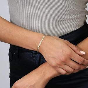 Bracelet Miami Link en argent sterling plaqué or, chaîne fine de trois, quatre, cinq, six, sept millimètres, bijoux de luxe pour le poignet - Product Image 2