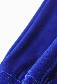Men Blue Velvet Tracksuit Hoodie Pants Set Solid Color Casual Autumn Wear Full Sleeve Drawstring Closure Regular Fit - Product Image 4