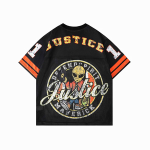 Camiseta de Moda para Hombre, Personalizada con Impresión DTF Frontal, de Alta Calidad, Corte Holgado, 100% Algodón Orgánico, Ecológica, Cuello en V, Manga Corta - Product Image 2