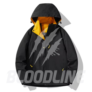 Men's Color Blocking <b>Waterproof</b> Breathable Windproof Eco-Friendly Quick Dry Puffer <b>Jacket</b> Zipper Closure Formal Winter Regular - Product Image 3