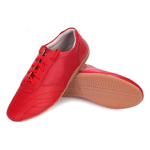 Nuevo Modelo 2206, Zapatos de Boxeo de Cuero Rojo con Cordones, Suela Flexible, Zapatos de Entrenamiento a Precio Económico y con Servicio OEM ODM - Product Image 1