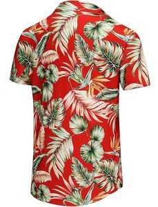 Men's Tropical Print Hawaiian Shirt Short Sleeve Button <b>Down</b> Casual Summer Beach Vacation Wear - Product Image 2