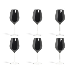 Set di 6 Calici Excelsa Neri per Vino 7,5x7,5x23 Cm - Product Image 5