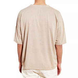 T-shirts pour hommes 100% coton, coupe ample, logo personnalisé OEM, impression par transfert thermique, manches courtes, t-shirts décontractés pour hommes à col rond - Product Image 3