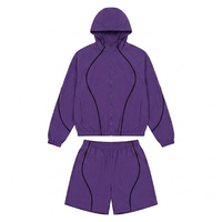 Ensemble coupe-vent court pour homme en nylon