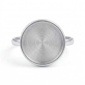 925 Sterling Silver <b>Blank</b> Round <b>Ring</b> 10mm Semi Mount Bezel Setting for Gemstone Keepsake Breastmilk Resin Handmade DIY Wholesale - Product Image 4