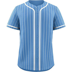 Maillot de baseball unisexe anti-transpiration avec bandeau intégré, personnalisable, en maille respirante, à manches courtes et boutons sur le devant - Product Image 1