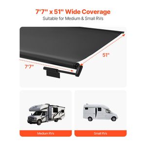 Soporte de toldo deslizante resistente de 7 pies a prueba de intemperie para reemplazo de tela de toldo de caravanas y autocaravanas - Product Image 3