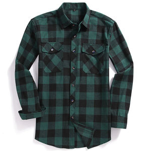 Chemise en flanelle rayée pour homme, dernière mode, 100% coton, manches longues, décontractée, saison hivernale, vente en gros, OEM, haute qualité, personnalisée - Product Image 2