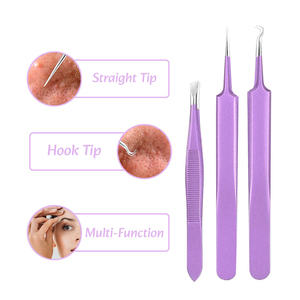 Stainless Steel 10 Pcs <b>Blackheads</b> Remover Comedone <b>Extractor</b> Tools set - Product Image 6