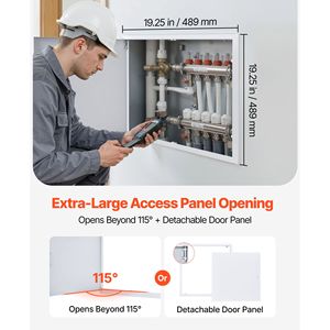Galvanized Steel 19.2 X 19.2 Access <b>Panel</b> Drywall Easy Install Hinged Service <b>Panel</b> Screwdriver Latch Door <b>Window</b> Hinges Product - Product Image 4