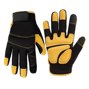 Factory Brand Ready to Ship Synthetic Leather Amara Construction Mechanic Safety <b>Touch</b> Screen Tactical Training Work <b>Gloves</b> - Product Image 1