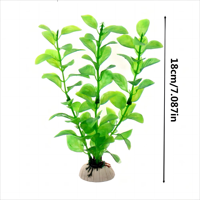 Planta Artificial para Acuario, Hierba Acuática de Simulación, 18 cm, Adornos de Plástico en 5 Colores, Decoración DIY para Paisajes Acuáticos