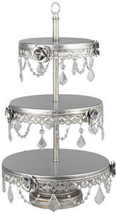 Soporte de pastel de boda Soporte de pastel cuadrado de tres niveles Soporte de pastel de metal de Azora Industries - Product Image 3