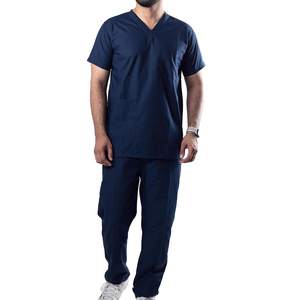 For Unisex Hospital Clothing Polyester Fashion Designs New Style Medical <b>Scrub</b> Suits Men <b>Scrub</b> <b>Set</b> - Product Image 1