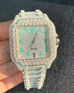 Reloj de Lujo para Hombre con Diamantes Moissanite, Reloj de Pulsera de Cuarzo Premium para Uso en la Oficina y un Look Elegante y Moderno - Product Image 4