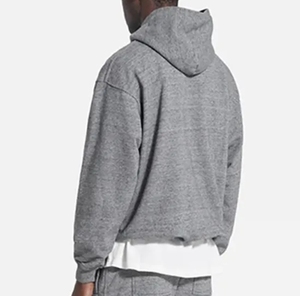 OEM Custom Unisex Hooded Sweatshirt Jacket, Full <b>Zip</b> Fleece <b>Hoodie</b> with Embroidered Logo and Kangaroo <b>Pockets</b>, Wholesale - Product Image 3