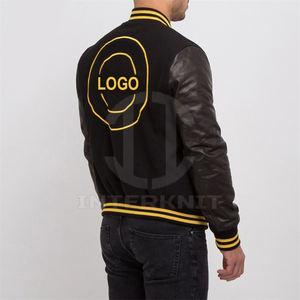 Veste de baseball pour homme en cuir PU sur mesure, coupe ajustée, style universitaire, nouvelle arrivée, veste bomber brodée tendance pour homme - Product Image 6