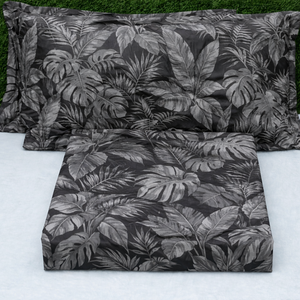 Juego de Sábanas de Lujo con Estampado de Hojas Tropicales y Fundas de Almohada, Microfibra Ultra Suave, Tamaño King y Doble, para Hogar y Hotel - Product Image 1