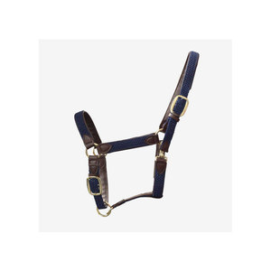 Nylon horse halter Patterned design for <b>equestrian</b> Brass hardware for horse Nylon horse bridle - Product Image 5