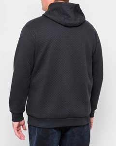 Sweat à capuche noir pour homme, mélange coton-polyester de haute qualité, molleton, impression personnalisée, respirant, séchage rapide, décontracté, OEM, vente en gros, hiver - Product Image 2