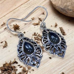 925 Sterling Silver Handmade Dangle Drop <b>Hook</b> <b>Earrings</b> Natural Labradorite Wholesale Price Gemstones Jewelry - Product Image 1