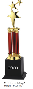 •Luxury star trophy with polished metal finish. - Product Image 6