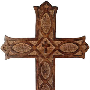 Cruz Decorativa de Madera de Olivo de la Mejor Calidad para Decoración Religiosa del Hogar, Adorno para Colgar en la Pared - Product Image 6