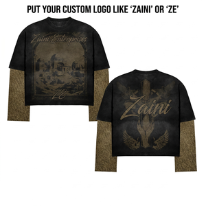 เสื้อยืดคอกลมแขนสั้นผู้ชาย พรีเมียม ผ้าฝ้าย 280 GSM สองชั้น สีเหลือง แต่งแถบสีตัดกัน พิมพ์ลายสกรีนโลโก้ด้านหน้าตามสั่ง - Product Image 1