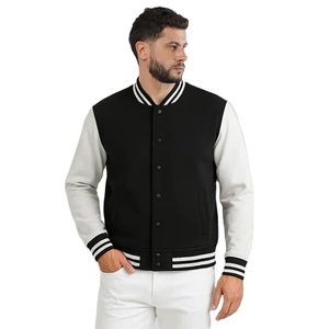 Chaqueta Universitaria de Lana Cálida de Invierno Personalizada al por Mayor, Chaqueta Universitaria con Letras Bordadas en Chenilla de Alta Calidad - Product Image 2