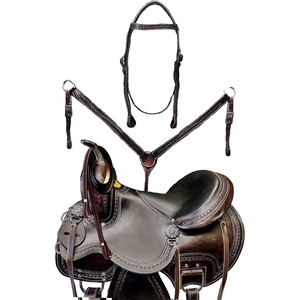 Selle de cheval western en cuir véritable sur mesure, équipement d'équitation haut de gamme avec sangles d'étrier décoratives, OEM - Product Image 2