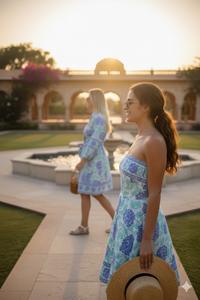 Robe d'été décontractée pour femme en coton, sans bretelles, style bohème, à imprimé floral et léopard, coupe trapèze, taille naturelle, idéale pour la plage - Product Image 4