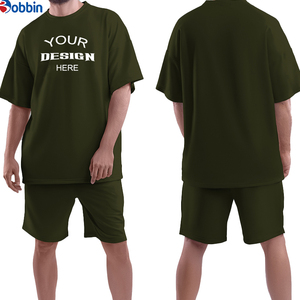 Summer Collection Customized Logo Trade Men's Plus Size Short Jogger <b>Set</b> Comfortable and Breathable Unisex Cotton Shorts <b>Set</b> - Product Image 3