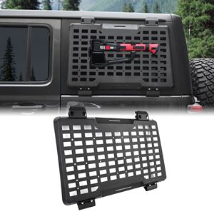 2018-2025 for Jeep Wrangler JL 4 Doors Rear <b>Window</b> Molle <b>Panel</b> System Modular Storage Protective Decoration Cargo Carrier - Product Image 1