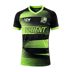 Maillot de volley-ball personnalisé, tissu polyester léger et respirant, séchage rapide, impression par sublimation, logos d'équipe. - Product Image 1