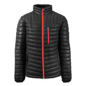 Vestes matelassées brillantes en duvet de canard à capuche pour hommes, personnalisables avec logo, en gros - Product Image 5