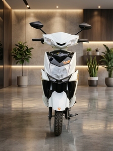 NK E-Bikes Ninja Mini Electric Scooter By Engtian Electric Bike Public Limited 80-90 Km Range Anti Theft Alarm <b>USB</b> White - Product Image 2