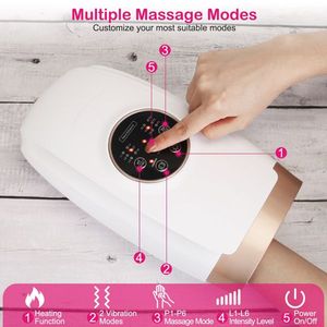 Massaggiatore Elettrico per Mani Senza Fili Ricaricabile con 6 Livelli di Pressione, Terapia di Compressione e Massaggio Vibrante Riscaldante - Product Image 5
