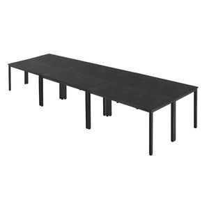 Set Moderno di Tavoli da Riunione Rettangolari per Ufficio, 6 Posti, 4,5 Piedi, Scrivania per Conferenze da 16 Persone, Combinazione Flessibile in Melamina Resistente - Product Image 1