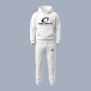 Breathable Solid Color Regular Fit 100%Cotton <b>Winter</b> <b>Wear</b> <b>Men</b> Tracksuit Set Custom Embroidery Logo New Arrival - Product Image 1